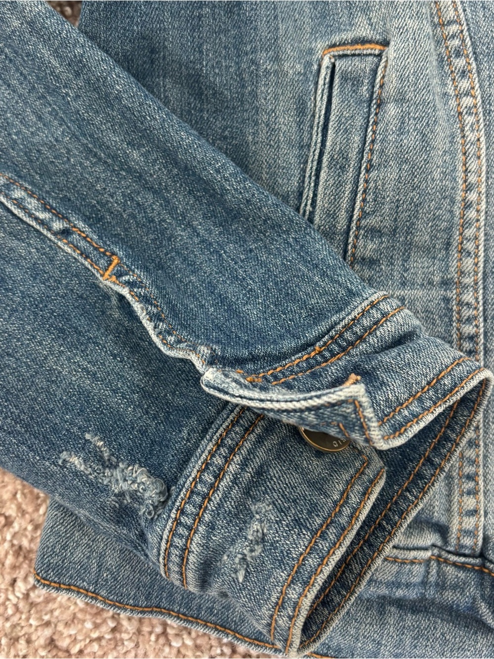 torrid distressed denim jacket - Picture 4 of 7